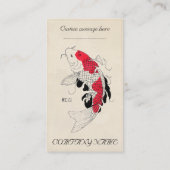 Klassiek japanesroodkoivistattoo visitekaartje (Achterkant)