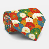 Klassiek japans paraplu kimono patroon stropdas (Opgerold)