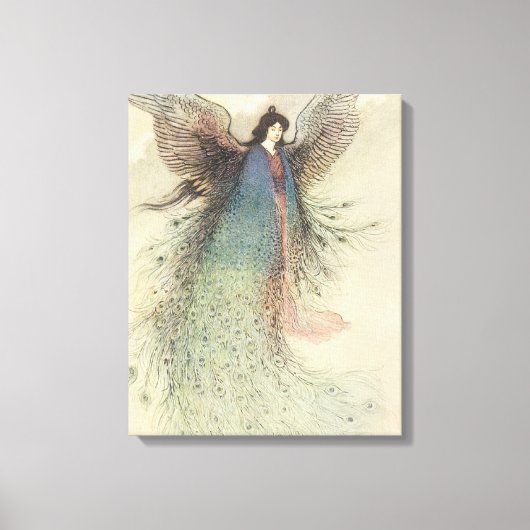 Klassiek Japans sprookje, De Maan Maagd Canvas Afdruk (Voorkant)