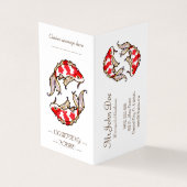 Klassiek japans tattoo van karpers visitekaartje (Buitenkant)