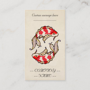 Klassiek japans tattoo van karpers visitekaartje