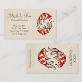 Klassiek japans tattoo van karpers visitekaartje (Voorkant / Achterkant)