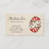 Klassiek japans tattoo van karpers visitekaartje (Voorkant)