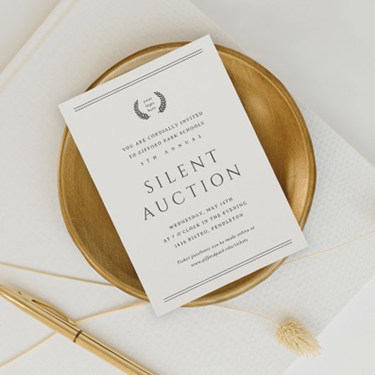 Klassiek je Logo hier zakelijke, stille veiling Kaart