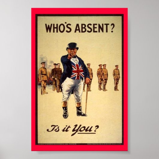 Klassiek John Bull Recruiting Poster (Voorkant)