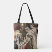 Klassiek Jonggehuwd, Victorië Bridal Bouquet Gooie Tote Bag (Achterkant)