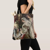Klassiek Jonggehuwd, Victorië Bridal Bouquet Gooie Tote Bag (Dichtbij)