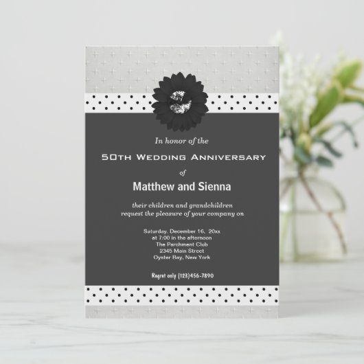 Klassiek Jubileum Kaart (Staand voorkant)