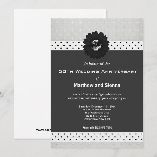 Klassiek Jubileum Kaart (Voorkant / Achterkant)