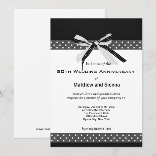 Klassiek Jubileum Kaart (Voorkant / Achterkant)