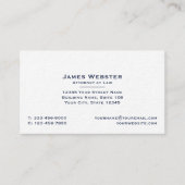 Klassiek Juridisch & Professional Blauw Visitekaartje (Voorkant)
