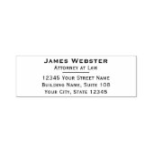 Klassiek Juridisch & Professioneel Terugkeeradres Zelfinktende Stempel (Design)