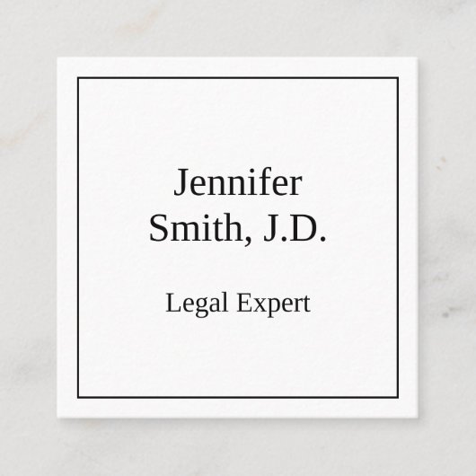 Klassiek, juridisch professioneel Visitekaartje (Voorkant)