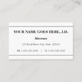 Klassiek, juridisch professioneel Visitekaartje (Voorkant)