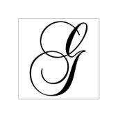 Klassiek kalligrafie script letter G monogram Rubberstempel (Afrduk)