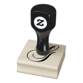 Klassiek kalligrafie script letter G monogram Rubberstempel (Stempel)