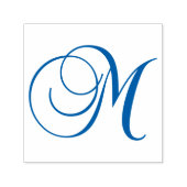 Klassiek kalligrafie script letter M monogram Zelfinktende Stempel (Design)