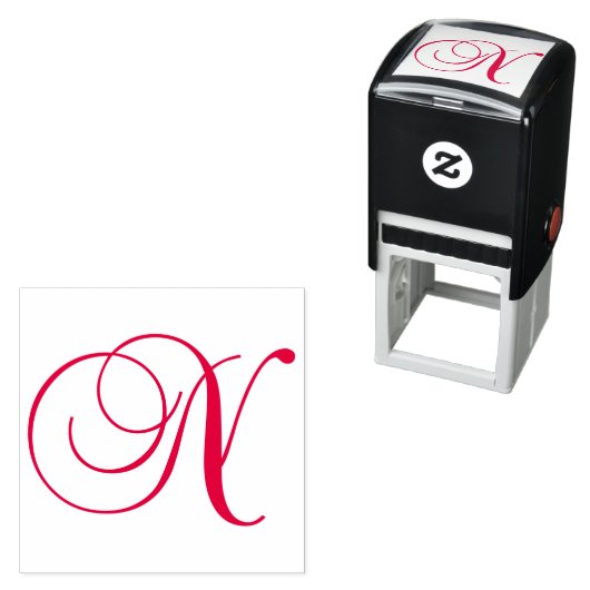Klassiek kalligrafie script letter N monogram Zelfinktende Stempel (In situ)