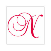 Klassiek kalligrafie script letter N monogram Zelfinktende Stempel (Design)
