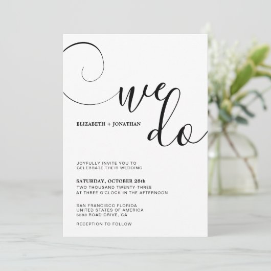 Klassiek kalligrafiescript wij binden kaart (Staand voorkant)