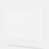 Klassiek kalligrafisch doorschijnend bruilofts acryl bord (Hoek)