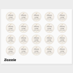 Klassiek Kalm & In Controle Zachte Vrouwelijke Est Ronde Sticker