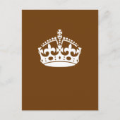 Klassiek kalm kroon houden op chocolade bruin briefkaart (Voorkant)