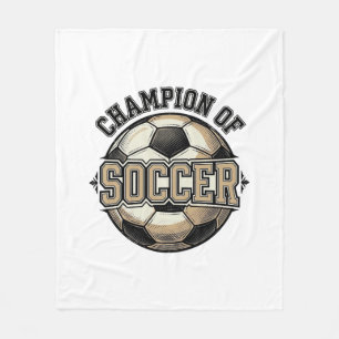 Klassiek Kampioen Voetbalshirt Ontwerp_1 Fleece Deken