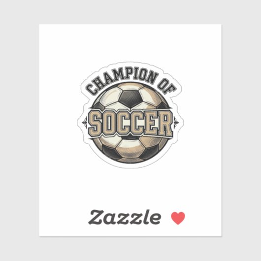 Klassiek Kampioen Voetbalshirt Ontwerp_1 Sticker (Vel)