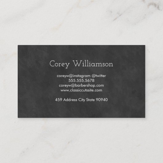 Klassiek Kapperzaak Cirkelpatroon Visitekaartje (Achterkant)