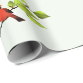 Klassiek kardinaal zongvogel-kaarsenpapier cadeaupapier (Rol Hoek)