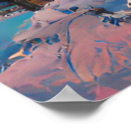 Klassiek kasteel, wintermedieval kasteel, feiel poster (Hoek)