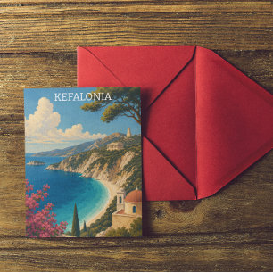 Klassiek Kefalonia Griekenland Eiland Landschap Briefkaart