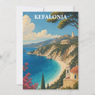 Klassiek Kefalonia Griekenland Eiland Landschap Kaart
