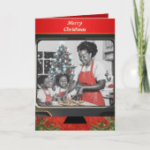Klassiek Kerst Bakken Feestdagen Kaart (Voorkant)