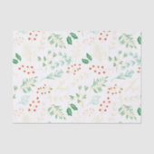 Klassiek kerst bloemenpatroon tissuepapier (Voorkant)