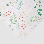 Klassiek kerst bloemenpatroon tissuepapier (Detail)