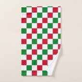 Klassiek kerst dambordpatroon bad handdoek (Handdoek)