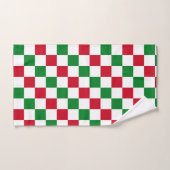 Klassiek kerst dambordpatroon bad handdoek (Handdoek)