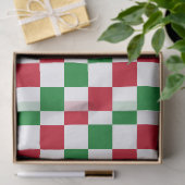 Klassiek kerst dambordpatroon tissuepapier (Geschenk)