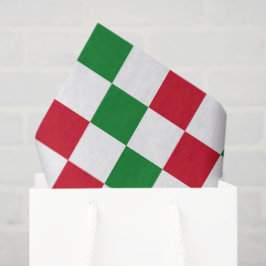 Klassiek kerst dambordpatroon tissuepapier