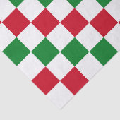 Klassiek kerst dambordpatroon tissuepapier (Detail)