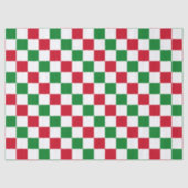 Klassiek kerst dambordpatroon tissuepapier (Voorkant)
