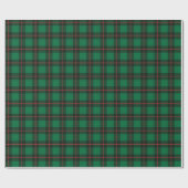 Klassiek Kerst Groen Rood Plaid Tartan Patroon Cadeaupapier (Vlak)