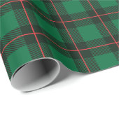 Klassiek Kerst Groen Rood Plaid Tartan Patroon Cadeaupapier (Rol Hoek)