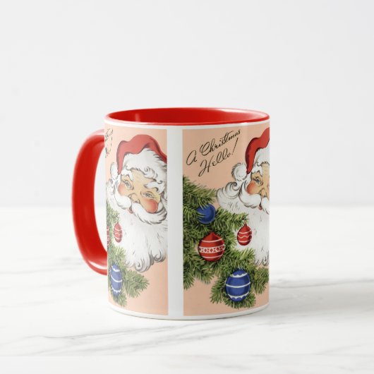 Klassiek Kerst- hallo! Jolly Sinterklaas Mok (Voorkant links)