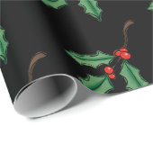 Klassiek kerst-holly inpakpapier (Rol Hoek)