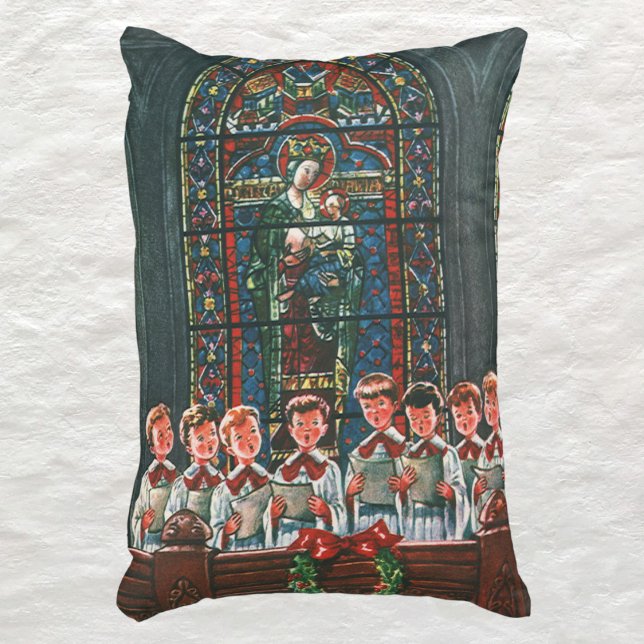 Klassiek Kerst Kinderkoor dat zingt in de Kerk Accent Kussen (Creator heeft geüpload)