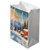 Klassiek Kerst Landschap Cadeautas (Voorkant Gekanteld)