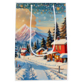 Klassiek Kerst Landschap Cadeautas (Achterkant)